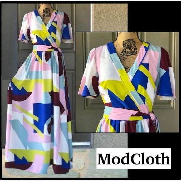 Modcloth Dresses & Skirts - MODCLOTH Time to Shine Geo Maxi Dresses